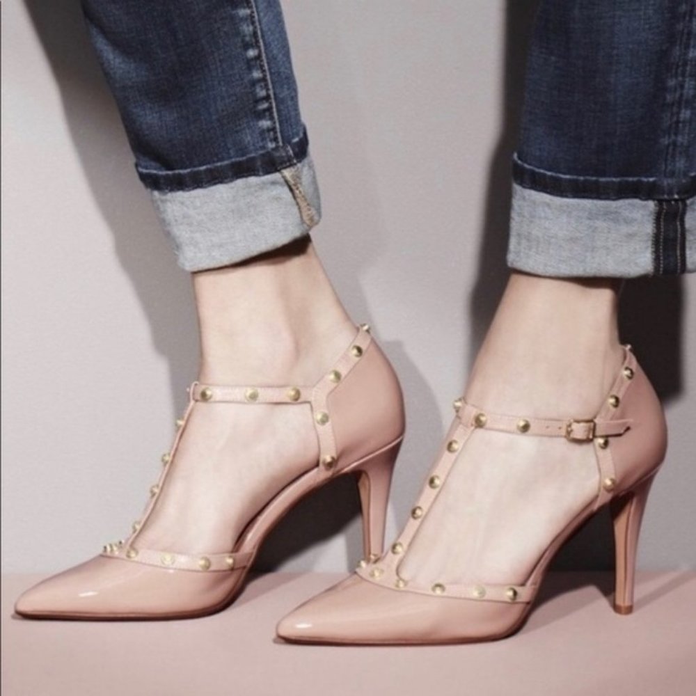 Martine Studded T-Strap Pump
